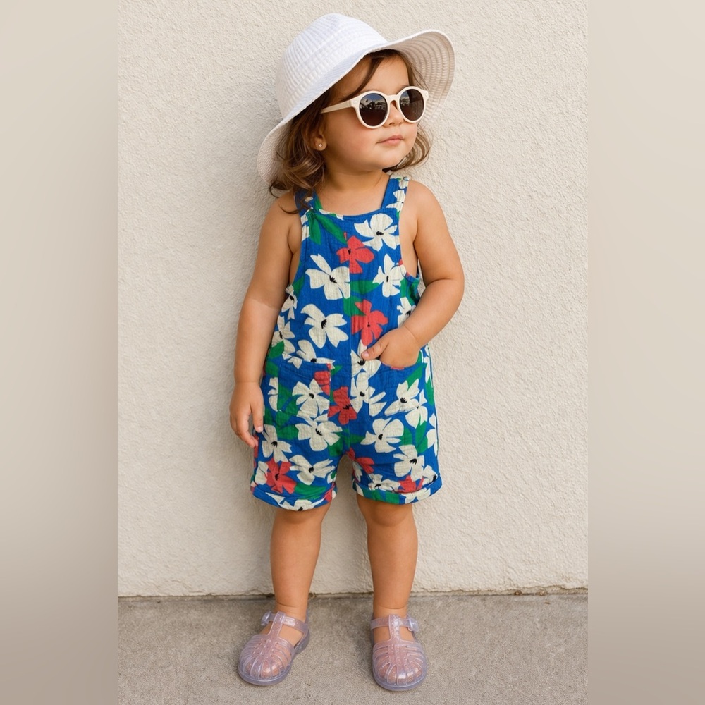 Hanna Andersson (3T / 90) Flower Overall Romper
